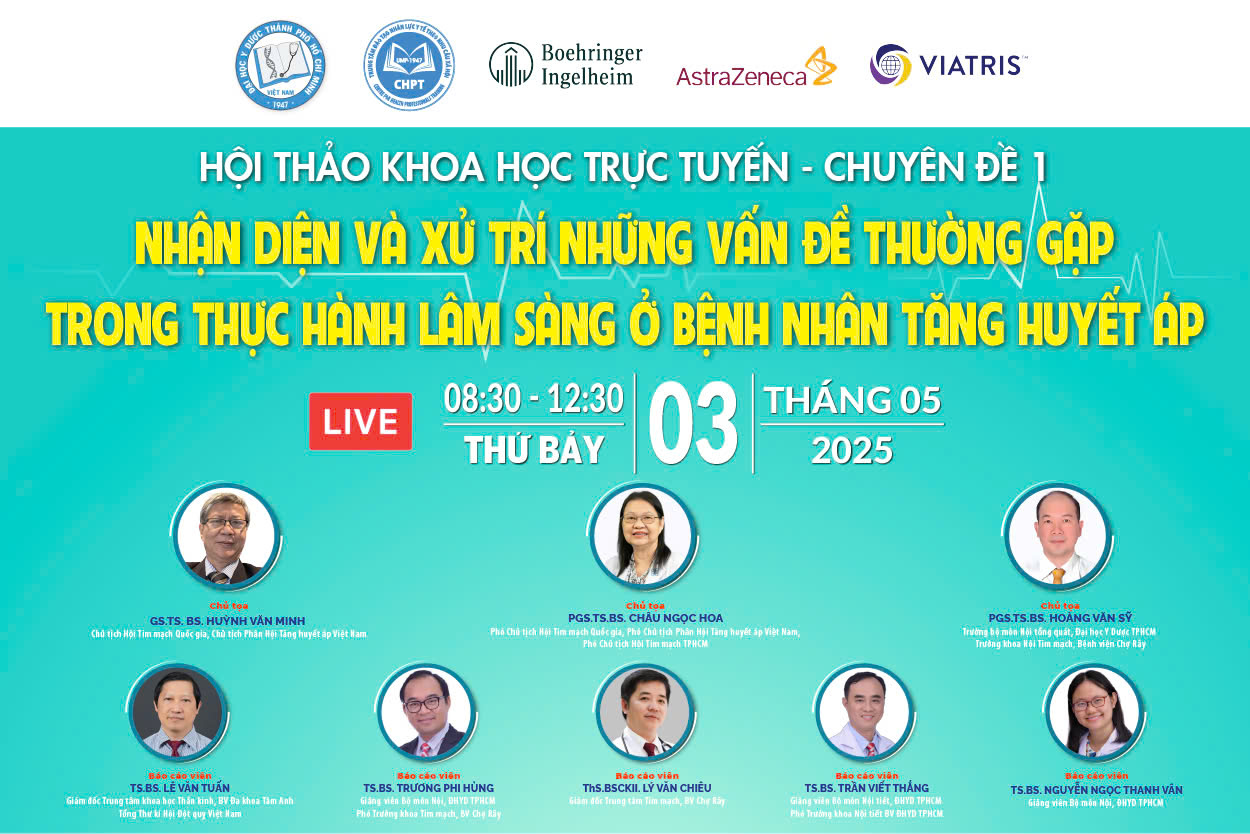 03/05/2025 | NHẬN DIỆN VÀ XỬ TRÍ NHỮNG VẤN ĐỀ THƯỜNG GẶP TRONG THỰC HÀNH LÂM SÀNG Ở BỆNH NHÂN TĂNG HUYẾT ÁP | Chuyên đề 1